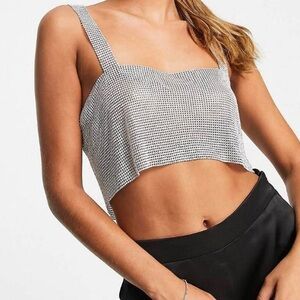 Women's Sequin Crop Top